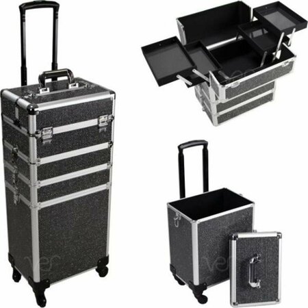 VER Pro Makeup Rolling Case, Black Crystal VT020-41